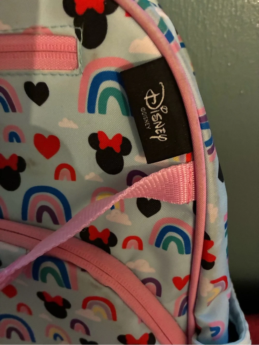 Disney Kids Minnie Rainbow Backpack - Light Blue, Pink & Multicolor